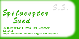 szilveszter sved business card